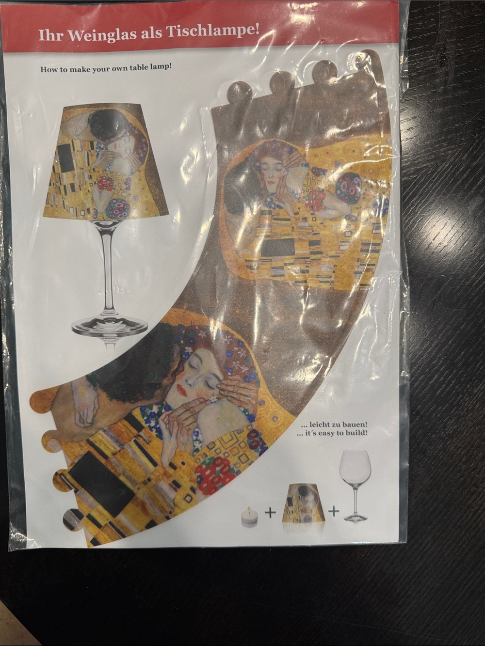 Gustav Klimt The Kiss Wine Glass Table Lamp Shade